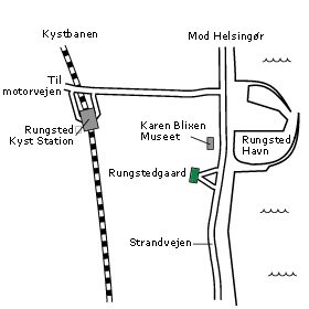 Map to Rungstedgaard
