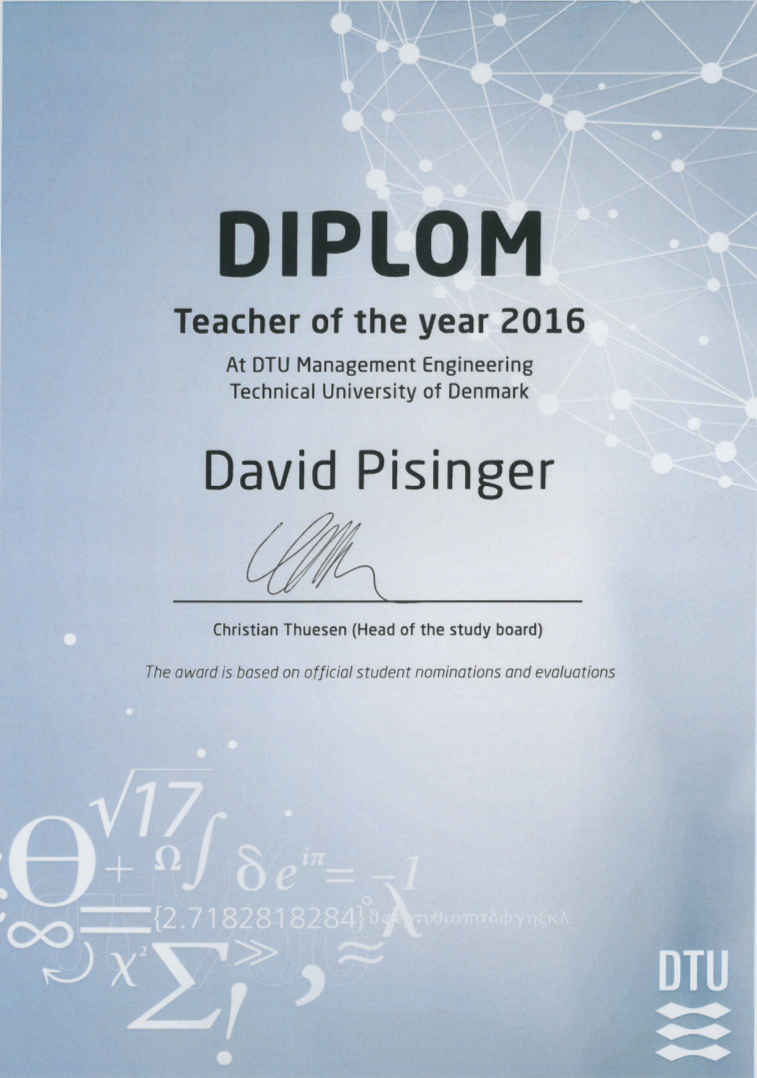 Teacher of the year diploma